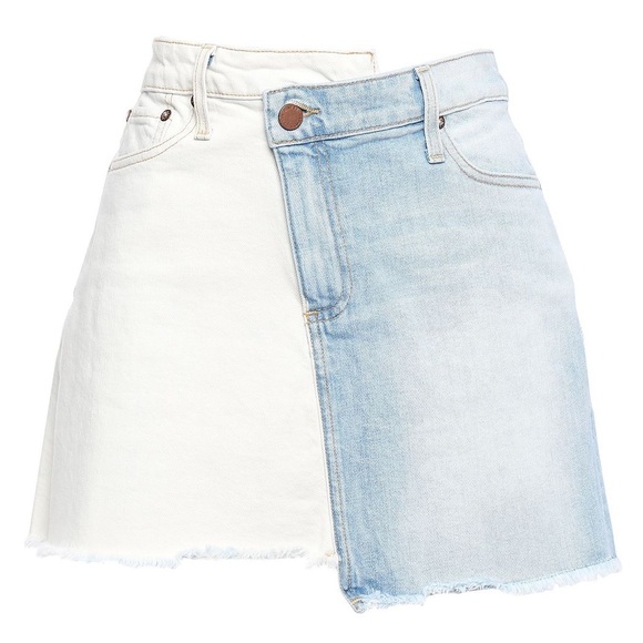 two tone denim skirt